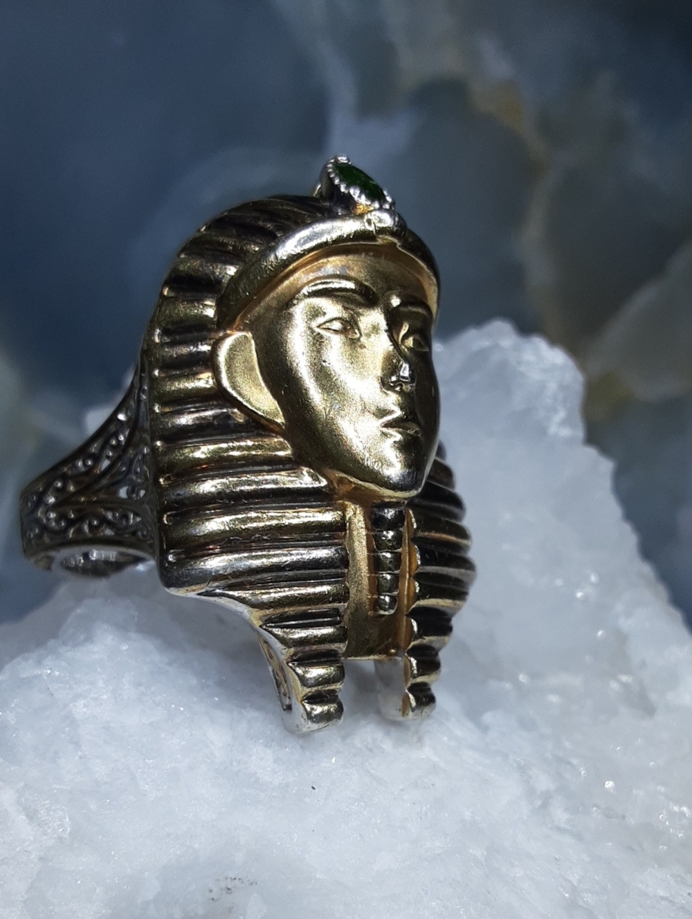 925, Egyptian, Chrome Diopside Ring. PRICE ID FIRM.